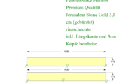 CAD Zeichnung der zwei Marmor Fensterbänke