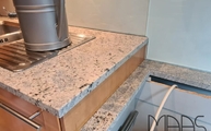 3 cm dicke Kashmir White Granit Arbeitsplatte