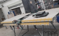 Produktion - Keramik großformatige Fliesen auf Gehrung