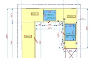 CAD Zeichnung der drei Arbeitsplatten aus Granit