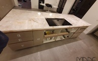Küchenblock mit Lumix Crystal Extra Granit Arbeitsplatte