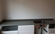 Granit Küchenarbeitsplatten Luna Grey in Köln montiert