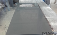 Produktion - Ausschnitt in der Marengo Silestone Arbeitsplatte