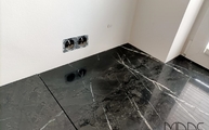 Ausklinkungen in der Negresco Granit Arbeitsplatte