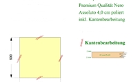 CAD Zeichnung der Granitplatte in Köln