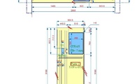 CAD Zeichnung der zwei Granit Arbeitsplatten