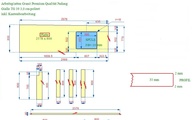CAD Zeichnung der Granit Arbeitsplatte und Sockelleisten
