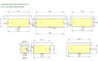 Zeichnung der Neolith Arbeitsplatten und Ablagen