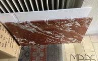 Lieferung der Marmorplatte Rosso Francia in Köln