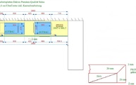 Technische Zeichnung für die Dekton Arbeitsplatte