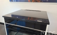 Star Galaxy Granit Arbeitsplatte auf dem Ofen montiert