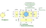 CAD Zeichnung des Level Keramik Waschtischs