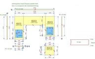 CAD Zeichnung der Steel Grey Granit Arbeitsplatten und Sockelleisten