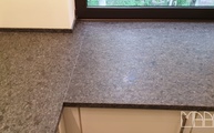 Steel Grey Granit Arbeitsplatten und Wischleisten