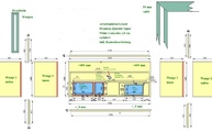 CAD Zeichnung der Naturstein Arbeitsplatte, Schürzen und Seitenwangen