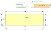 Zeichnung der Küchenrückwand in Köln