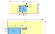 CAD Zeichnung der Arbeitsplatten mit Ausschnitten