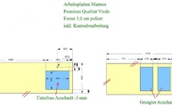 CAD Zeichnung der Marmor Arbeitsplatten