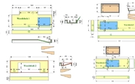 CAD Zeichnung der vier Living Ceramics Waschtische