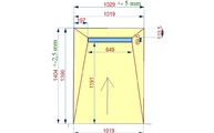 CAD Zeichnung der Schiefer Duschplatte