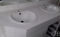 Montage in Krefeld der Blanco Zeus Extreme Silestone Waschtischplatte