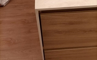 Ars Beige Porcelanosa Arbeitsplatte und Wange auf Gehrung