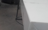 Produktion - 8868 Argos White CTX-BasicQuarz Arbeitsplatte mit Schürzen