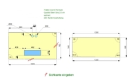 CAD Zeichnung der Granitplatte für den Holzofen