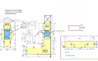 CAD Zeichnug Arbeitsplatten und Inselplatte