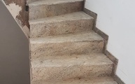 Verlegung der Granit Treppen Cielo White in Langenfeld (Rheinland)