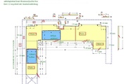 CAD Zeichnung der vier Granit Arbeitsplatten