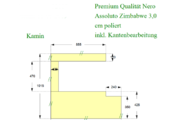 CAD Zeichnung der Kamin Abdeckplatten