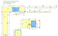 Granit Arbeitsplatten und Wischleisten: CAD Zeichnung