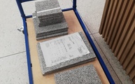 Lieferung der Granitplatten in Leipzig aus dem Material Padang Cristallo TG 34