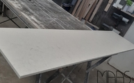 Produktion - Snowy Ibiza Silestone Arbeitsplatte in 2 cm