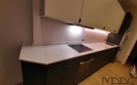 Küchenzeile in Leipzig mit Snowy Ibiza Silestone Arbeitsplatte
