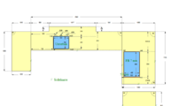 CAD Zeichnung der Neolith Arbeitsplatten und Seitenwange