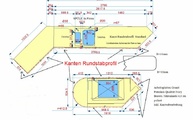 Zeichnung der Ivory Brown Granit Arbeitsplatten