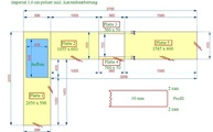 Zeichnung der fünf Granit ArbeitsplatteN