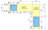 CAD Zeichnung der Silestone Arbeitsplatten