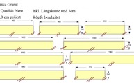 Zeichnung der Fensterbänke aus Granit