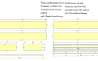 CAD Zeichnung der Nero Assoluto India Granit Thekenabdeckungen und Sockelleisten