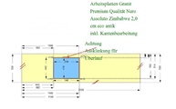 Zeichnung der einen Granit Arbeitsplatte