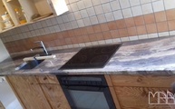 Küchenzeile mit Granit Terra Arbeitsplatte