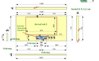 CAD Zeichnung der Arbeitsplatte mit Invisacook