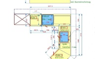 Zeichnung der Dekton Arbeitsplatten und Rückwand