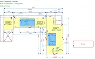 CAD Zeichnung der 4255 Creme Brule Caesarstone Arbeitsplatten