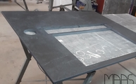 Produktion - Ausschnitt in der Laos Dekton Arbeitsplatte