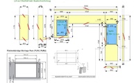 Zeichnung der Arbeitsplatten und Wischleisten aus Dekton