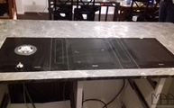 Kücheninsel in der IKEA Küche mit Pretoria Granit Arbeitsplatte